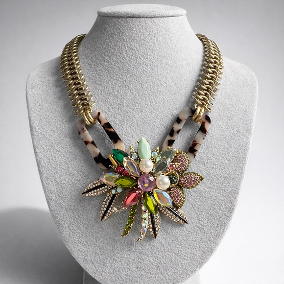 Stella & Dot Floral Statement Necklace from an Early Collection - Vintage Era!